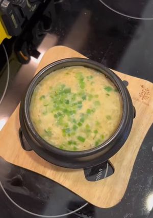 Hình của món Trứng hấp kiểu Hàn.