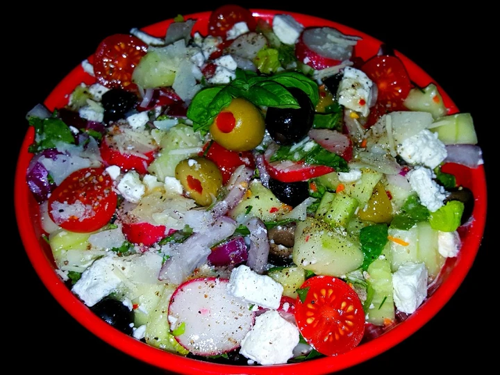 Easy Way Make Salad Yunani Zesty Sehat Mike which So Delicious