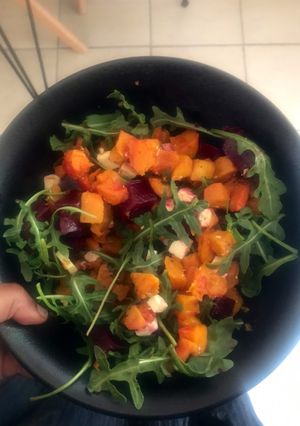 A picture of Fun Roasted Butternut & Beetroot Salad.
