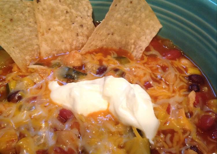 Recipe of Speedy Tex-Mex Chicken and Three Bean Soup