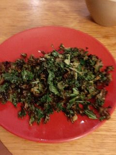Una foto de Kale crujiente al horno