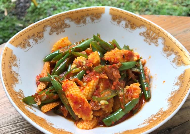 Resep Tumis Buncis Jagung Muda Balado Simple oleh Fara Safitri Widodo