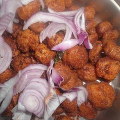 A picture of Soya chunk fry.