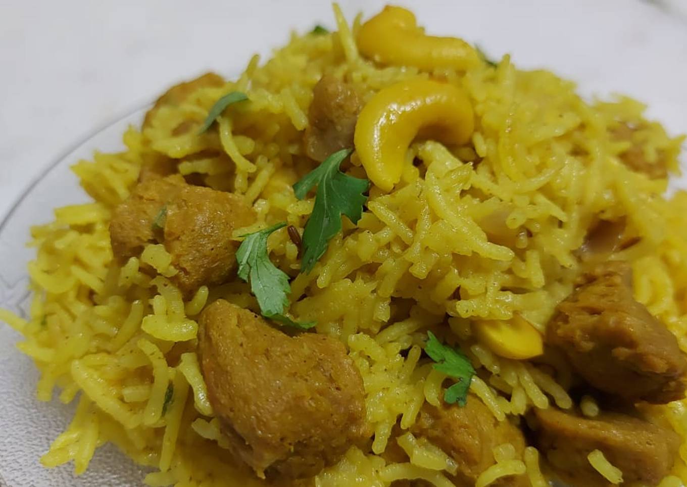 Soya chunks pulao