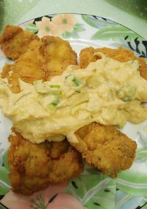 Foto resep Fried Chicken with Salted Egg sauce