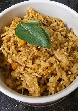 A picture of Tamarind rice(Leftover rice).