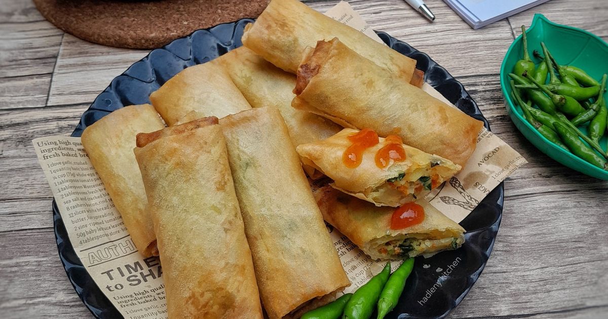 Lumpia Isi Sayuran (wortel, kentang dan daun bawang)