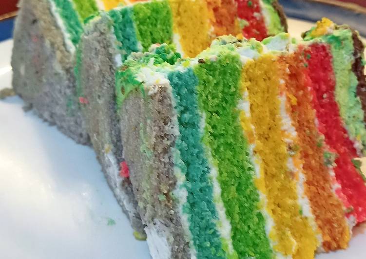 Resep Rainbow Cake Kukus Yang Enak