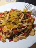 Revuelto de verduras con filetes