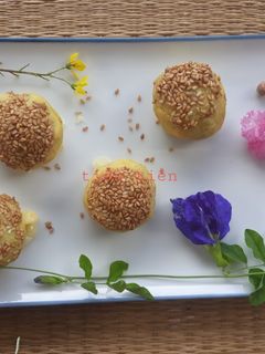 Hình của món Bánh khoai lang nướng nhân pho mai🧀.