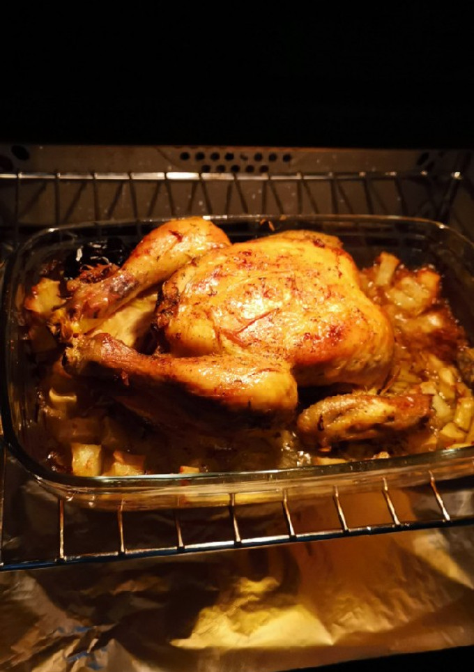 Una foto de Pollo al horno