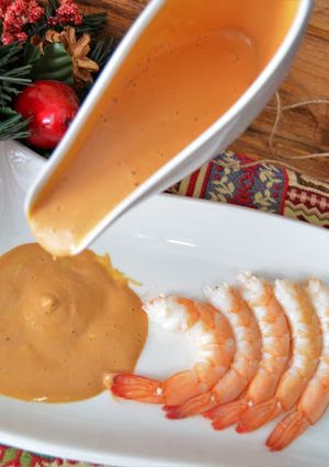 Una foto de Salsa rosa o salsa cóctel casera (fácil y rápida)