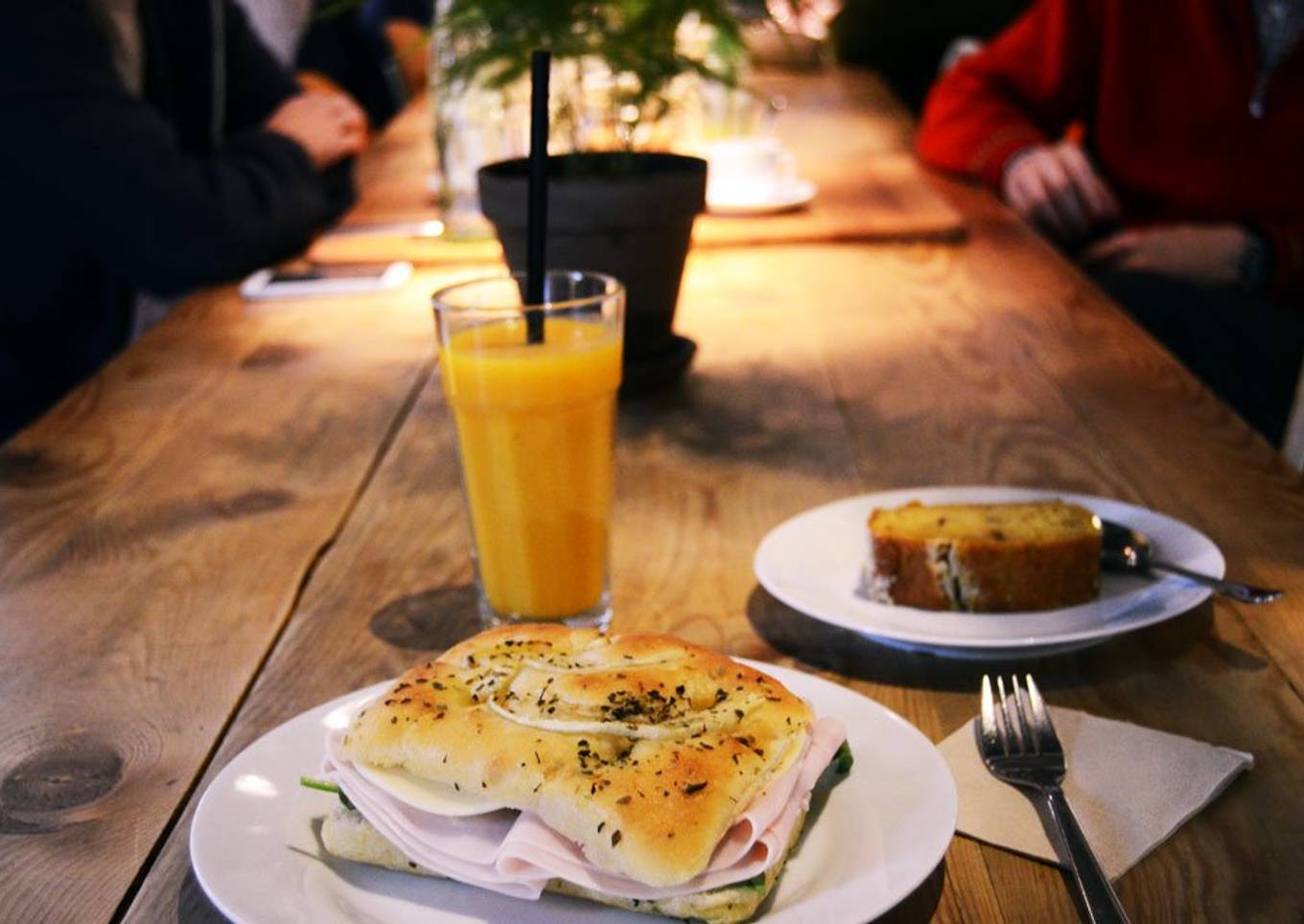 Focaccia de pavo y mozzarella
