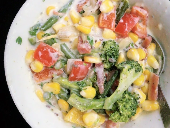 Recipe Curd Cheese veggies salad the So Delicious You can take Joss in your mouth