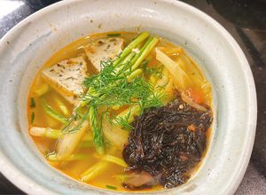 Hình của món Canh chua rau cần bạc hà.