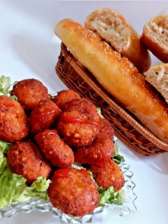 عکسی از دستور فلافل اصل اهوازی با نان های پخت خودم