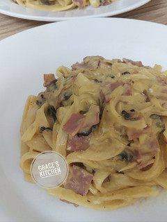Foto resep Original Fettuccine Carbonara