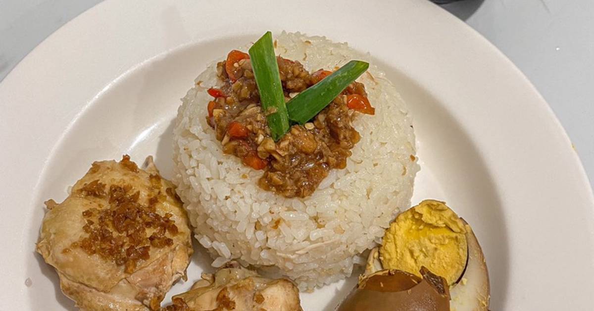 Resep Nasi Hainam Ayam Pek Cam Ke Telur Kecap Oleh Novi Marsella Cookpad