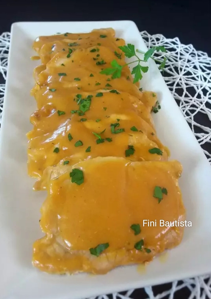 Una foto de Lomo en salsa de mango