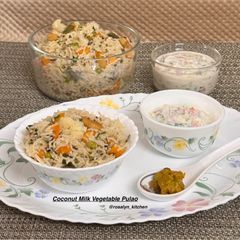 A picture of Coconut Milk Vegetable Pulao.