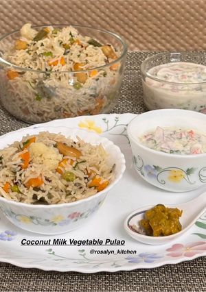 A picture of Coconut Milk Vegetable Pulao.