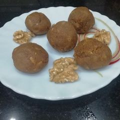 Besan & dry fruits ladoo A picture of Besan & dry fruits ladoo.