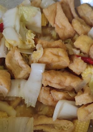 Foto resep Tumis Sawi Putih + Tahu