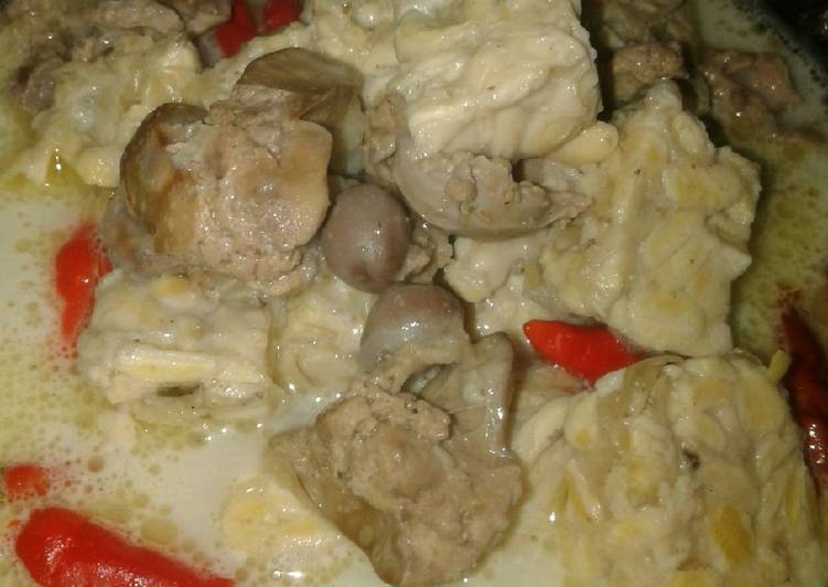 Langkah memasak Ati Ampela Kuah Santan, Enak