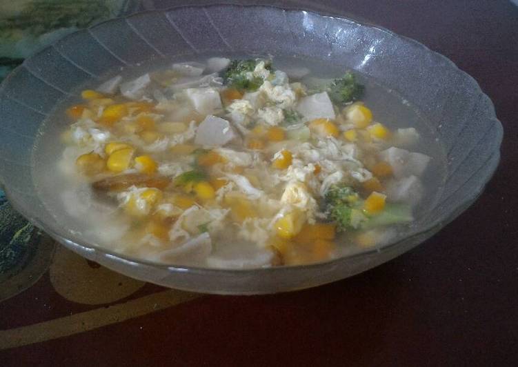 Sop Jagung Campur Telur