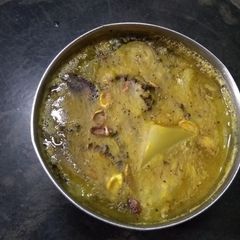 A picture of Bitter gourd moong daal.