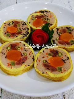 Hình của món Chả hoa ngủ sắc.