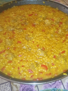 Una foto de Arroz con lagarto de cerdo