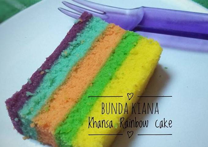 Resep Rainbow Cake Oleh Bunda Kiana Khansa Cookpad