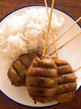 Simple Way Make Recipe Quick Recipe for Another type of Thai Pork skewer&#34;Called&#34; Moo Ping Nom Sod &#34; that is So Delicious, Delicious}