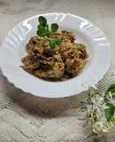 Risotto de pollo y hongos