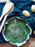Sformato di patate, spinaci e broccoli