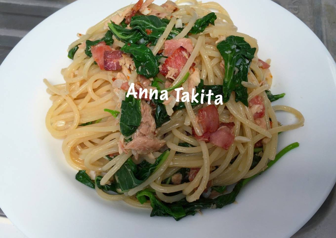 Spinach and Tuna Spaghetti