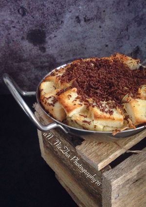 Foto resep Hot Choco Bread Banana Pudding Simple