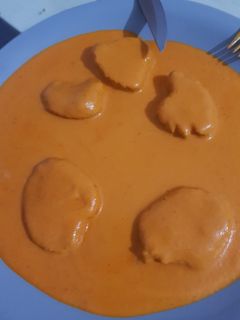 Una foto de Solomillo con salsa de pimientos de piquillo