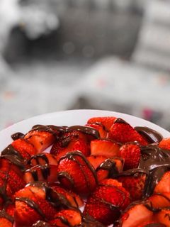 صورة لوصفة فراوله بالنوتيلا