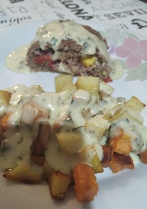 Una foto de Arrollado de carne picada rellena