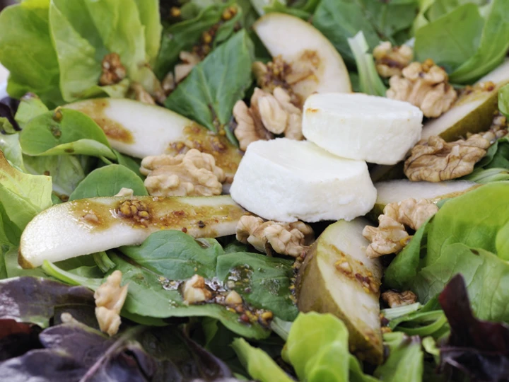 Simple Way Make Recipe Autumn salad with pears and goat cheese that is Delicious, Delicious}
