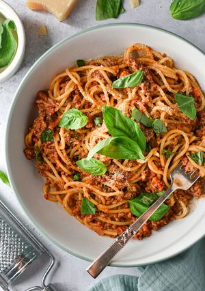 A picture of Healthier Spaghetti Bolognese.