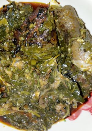 A picture of Edikaikong Soup.