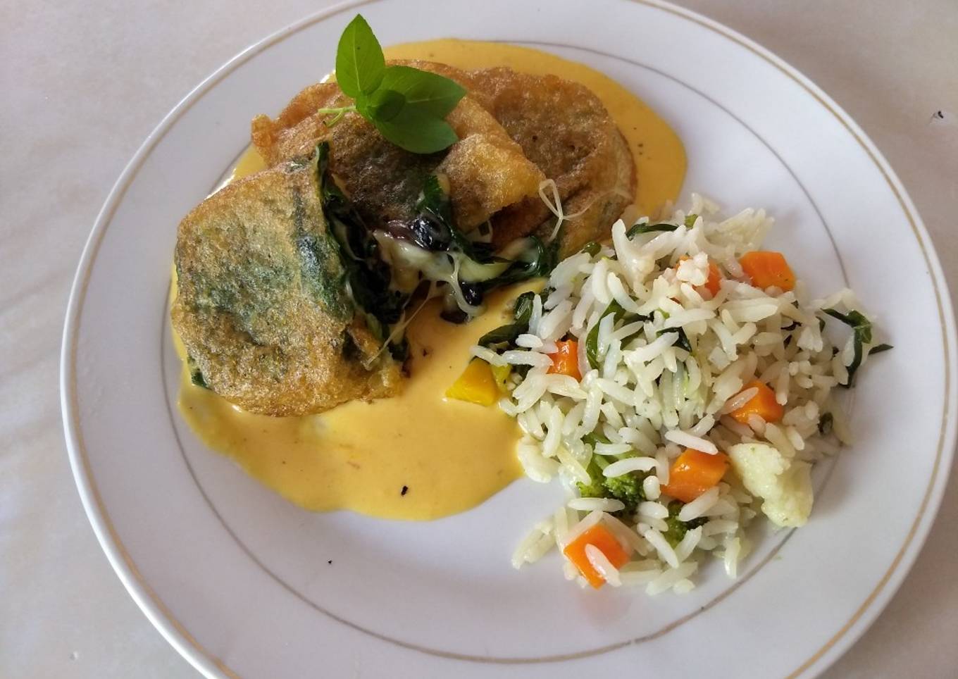 Acelgas rellenas con salsa de chiltoma y zanahoria 😋