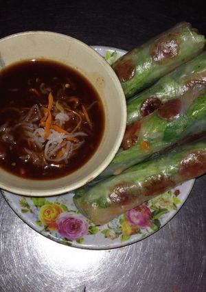 Hình của món Bò Bía mặn.