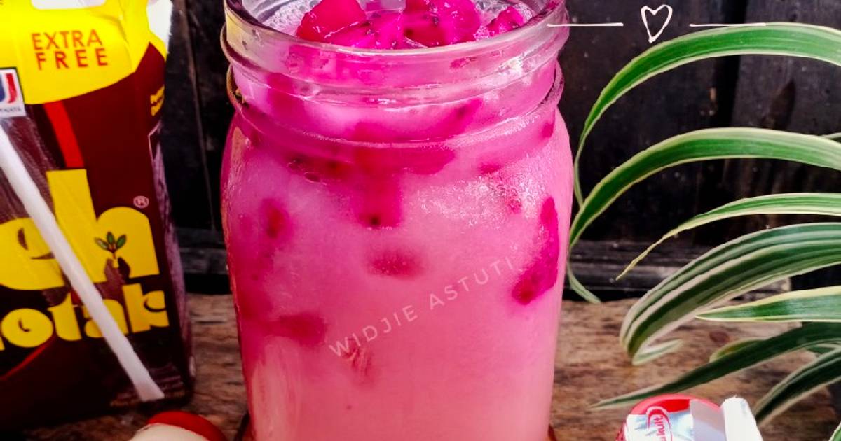 Resep Dragon Fruit Yakult Tea oleh Widjie Astuti Cookpad