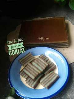 Foto resep Kue lapis pandan coklat #PR_JajananDaerah