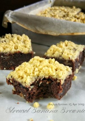 Foto resep Streusel Banana Brownies