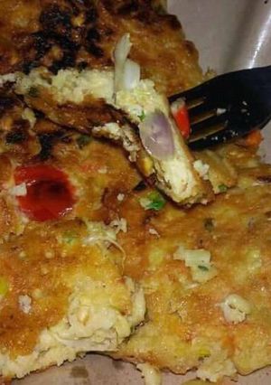 Foto resep Telur dadar sayuran debm frenlie